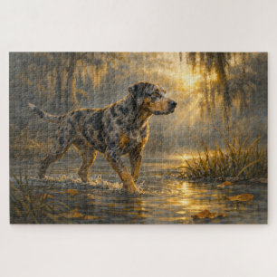 Puzzle Catahoula Sunrise Art de chien de chasse Puzzl