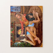 PUZZLE CATCH DE COWGIRLS LOG CABIN (Vertical)