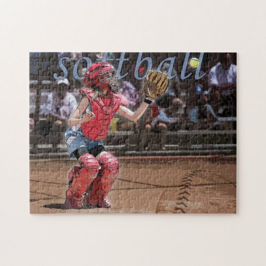 Puzzle Catcher de softball (Horizontal)