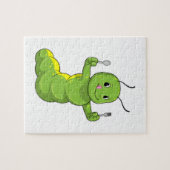 Puzzle Caterpillar avec cuillère et fourche (Horizontal)