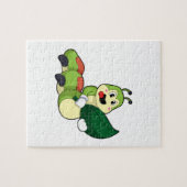 Puzzle Caterpillar avec feuille (Horizontal)