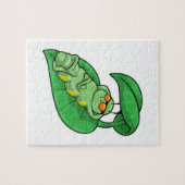 Puzzle Caterpillar avec feuille (Horizontal)
