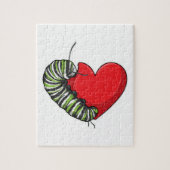 Puzzle Caterpillar love heart (Vertical)