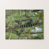 Puzzle Caterpillar Rouge Jaune Noir Manger Feuille Nature (Horizontal)