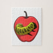 Puzzle Caterpillar with Apple (Vertical)