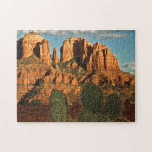 Puzzle Cathedral Rock au coucher du soleil depuis Secret