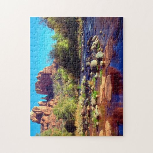 Puzzle Cathedral Rock reflétant Oak Creek (Vertical)