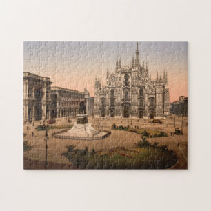 Puzzle Cathédrale vintage de Milan et Piazza, Italie
