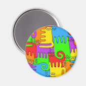 Puzzle Cats "Arc-en-ciel" 2 aimant (Recto/Verso)