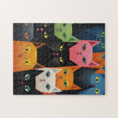 PUZZLE CATS CHATS COLORÉS ART (Horizontal)