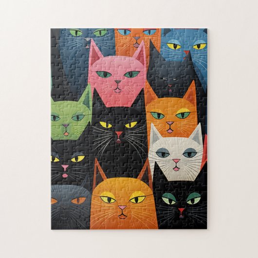 PUZZLE CATS CHATS COLORÉS ART (Vertical)