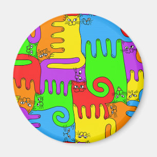 Puzzle Cats "Rainbow" 2-magneet Magneet