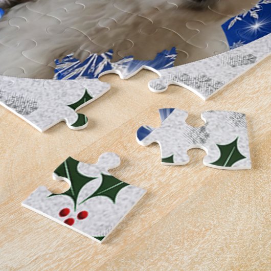 Puzzle Cavachon Puzzle, chien de Noël (Côté)