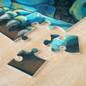 Puzzle Cavalier bleu de dragon (Côté)