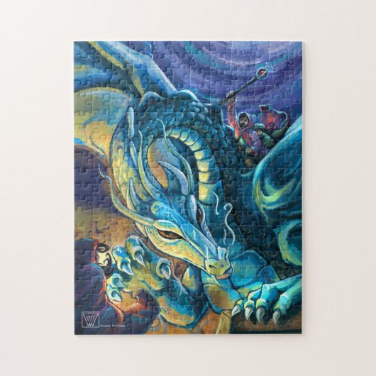 Puzzle Cavalier bleu de dragon (Vertical)