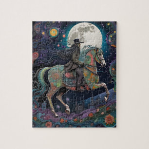 Puzzle Cavalier de la pleine lune Halloween
