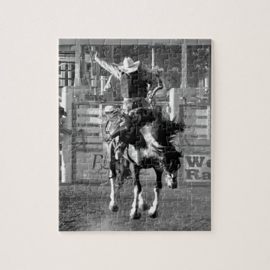 Puzzle Cavalier de Rodéo Cheval qui Ruelle 8 Secondes pou (Vertical)