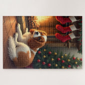 Puzzle Cavalier King Charles by the Fireplace Christmas (Horizontal)