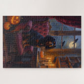Puzzle Cavalier King Charles Spaniel Art gothique Hallowe (Horizontal)