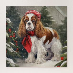 Puzzle Cavalier King Charles Spaniel Chien Noël