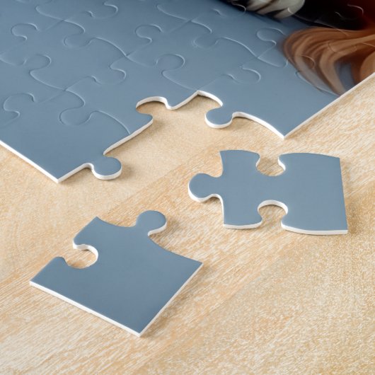 Puzzle Cavalier King Charles Spaniel Christmas Train (Côté)