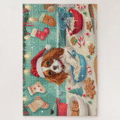Puzzle Cavalier King Charles Spaniel Cuisinant pour Noël (Vertical)
