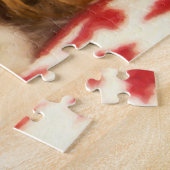 Puzzle Cavalier King Charles Spaniel sur couverture floco (Côté)