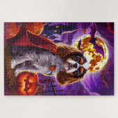 Puzzle Cavalier King Vampire Citrouilles Halloween Épouva (Horizontal)