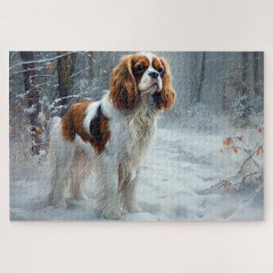 Puzzle Cavalier Roi Laissez Tomber la Neige Noël Brosse