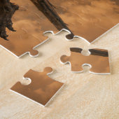 Puzzle Cavaliers du coucher de soleil sur les pyramides (Côté)