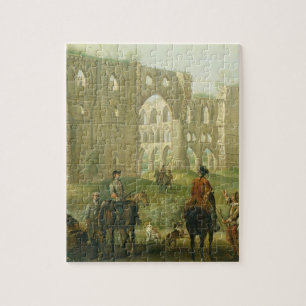 Puzzle Cavaliers faisant une pause par les ruines de