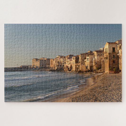 Puzzle Cefalu, ville de bord de la mer en Sicile (Horizontal)