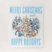 Puzzle Célébration de Noël des pingouins 16"x20" (Vertical)