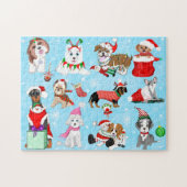 Puzzle Célébration des chiens de Noël (Horizontal)