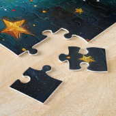 Puzzle Célébration drôle de la Lune de Noël de la Galaxie (Côté)