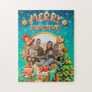 Puzzle Célébrations avec mon pain d'épice de Noël personn