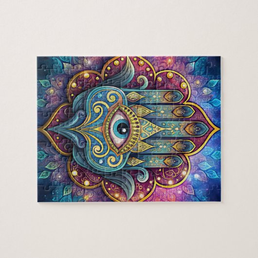Puzzle Celestial Hamsa (Horizontal)