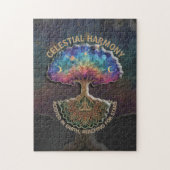Puzzle Celestial Harmony Tree - Cosmic Meditation Mandala (Vertical)