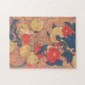 Puzzle Celestial Journey in Gold and Camellia (Horizontal)