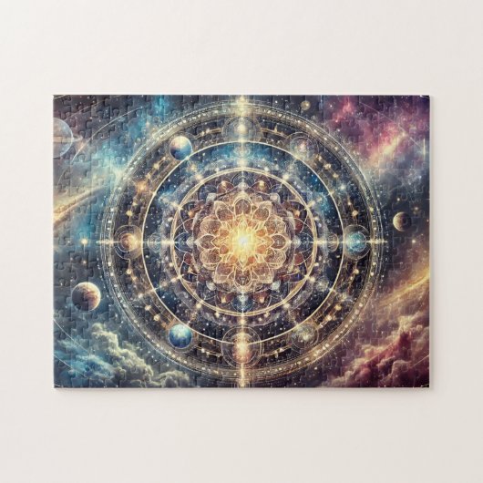 Puzzle Celestial Mandala Astrology Cosmic Zodiac Magic (Horizontal)
