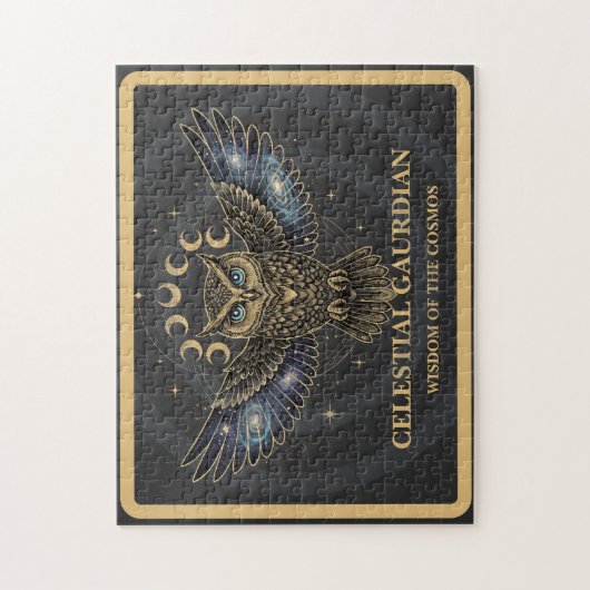 Puzzle Celestial Owl Cosmic Guardian (Vertical)