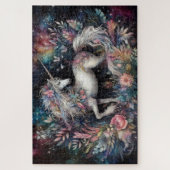 Puzzle Celestial Unicorn with Botanicals (Vertical)