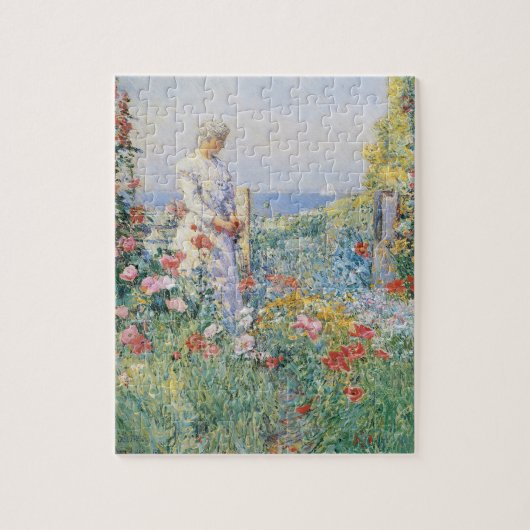 Puzzle Celia Thaxter dans son jardin par Childe Hassam (Vertical)