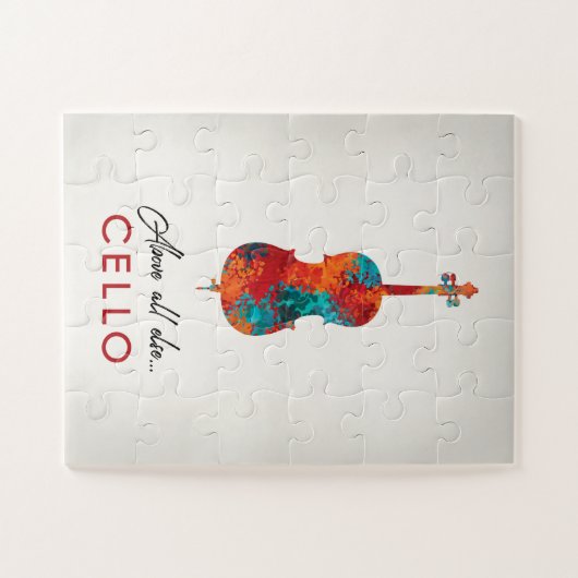 Puzzle Cello - Bright Colorée Music (Horizontal)