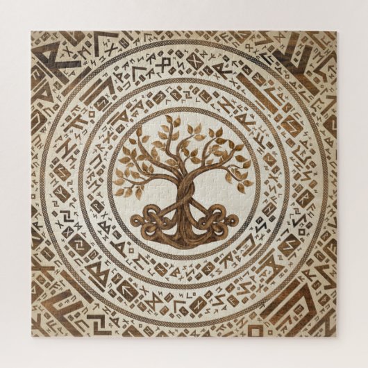 Puzzle Celtic Knot Tree of life -Yggdrasil (Vertical)