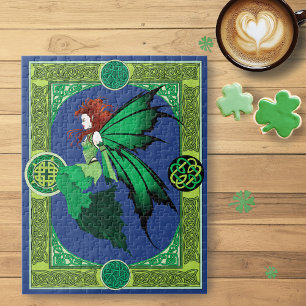 Puzzle Celtic Knot Work Green Fairy