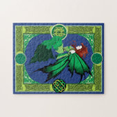Puzzle Celtic Knot Work Green Fairy (Horizontal)