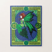 Puzzle Celtic Knot Work Green Fairy (Vertical)
