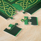 Puzzle Celtique irlandais de dragon vert (Côté)