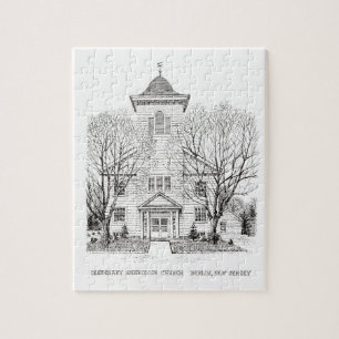 Puzzle centenaire vintage d'Église Méthodiste Un